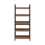 Hanah Home Ktp-850-Oo-1 Estantería de Nogal con Estructura Metálica, 73x172x35 cm, Tablero Melamina.